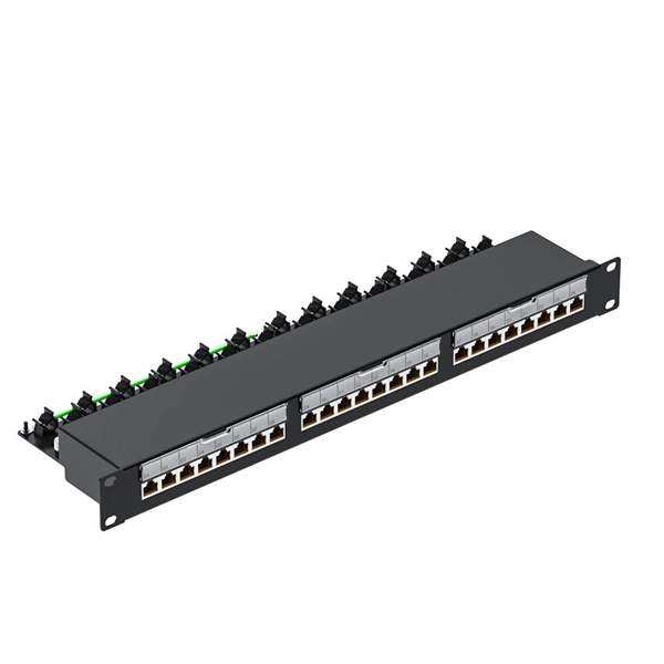 Four-position guide rail for fiber optic tray